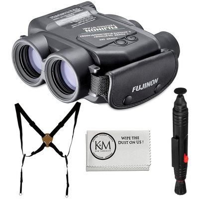 Fujinon 14x40 TS1440 Techno-Stabi Image Stabilized Binocular + Fujinon Lens Pen for Optics + Fujinon Binocular Harness
