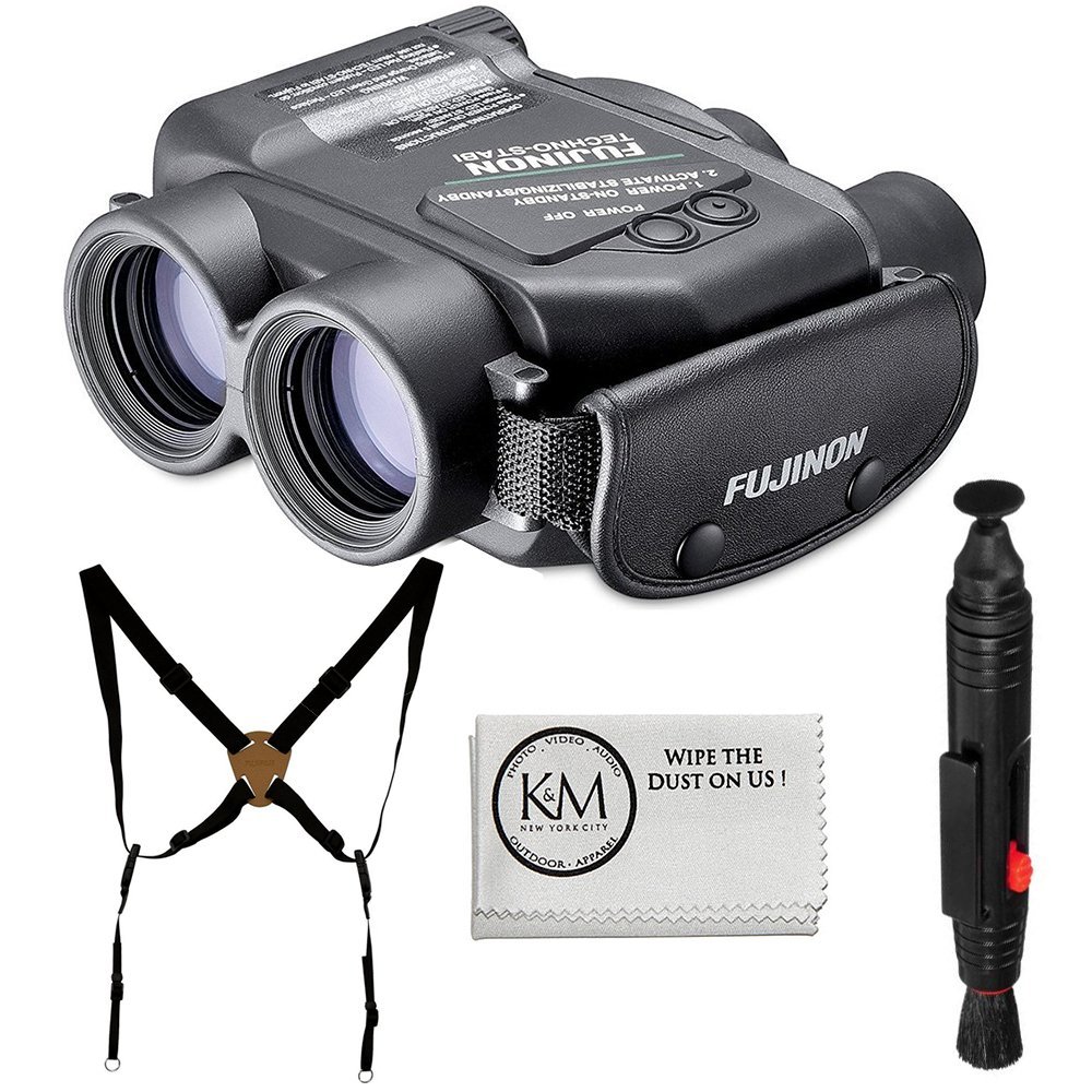 Fujinon 14x40 TS1440 Techno-Stabi Image Stabilized Binocular + Fujinon Lens Pen for Optics + Fujinon Binocular Harness