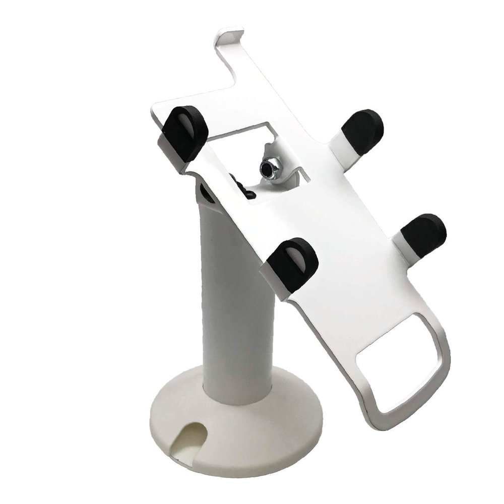 Discount Credit Card Supply Swivel and Tilt First Data FD-35 & Clover FD-40 Terminal Stand, Screw-in and Adhesive (White)