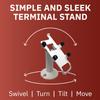 Discount Credit Card Supply Swivel and Tilt First Data FD-35 & Clover FD-40 Terminal Stand, Screw-in and Adhesive (White) view 3