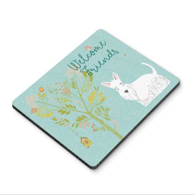 Caroline's Treasures BB7617MP Welcome Friends White Scottish Terrier Mouse Pad, Hot Pad or Trivet for Home Office Gaming Working Computers Laptop Mouse Mat,Washable Large Mousepad
