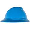 MSA 10167951 V-Gard 500 Full-Brim Hard Hat with 6-Point Fas-Trac III Ratchet Suspension | Polyethylene Shell, Superior Impact Protection, Self Adjusting Crown Straps - Standard Size in Blue view 1