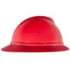 MSA 10168437 V-Gard 500 Full-Brim Hard Hat With 6-Point Fas-Trac III Ratchet Suspension | Polyethylene Shell, Superior Impact Protection, Self Adjusting Crown Straps - Standard Size in Red view 1
