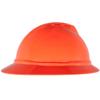 MSA 10168453 V-Gard 500 Full-Brim Hard Hat With 6-Point Fas-Trac III Ratchet Suspension | Polyethylene Shell, Superior Impact Protection, Self Adjusting Crown Straps - Standard Size in Hi-Viz Orange view 1