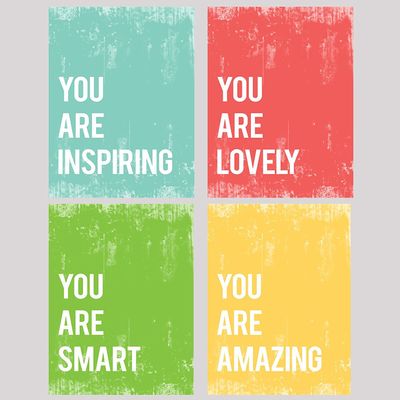 You Are Collection, Set of Four 12x18 Inch Print Wall Art Prints, Nursery Decor, Kid?s Wall Art Print, Gender Neutral, Kid?s Room Decor, Motivational Word Art, Inspirational Artwork for Kids