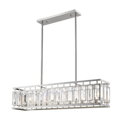 Z-Lite 6006-44BN 7 Light Island/Billiard Light, Brushed Nickel, 8.75x44.00x9.60