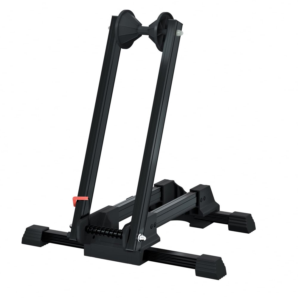 Sports Foldable Alloy Bicycle Stand Bike Floor Parking Rack Steady Wheel Holder Fit 20"-29" BikesIndoor Home Garage Cycling Storage Organizer Cycle Tires Rack Holder for Mountain and Road Bike