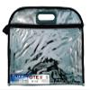 9" x 14" Black Carrying Case w/Handle: Clear Front view 1