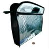 9" x 14" Black Carrying Case w/Handle: Clear Front view 2