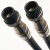 100ft Black 3X Shields 14AWG 75 Ohm Gel Coated Braid Direct Burial RG11 Underground COAXIAL Cable Belden PPC Anti-Corrosive Weather Boot CONNECTORS Cut to Order Assembled in USA view 1
