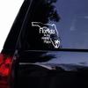 Florida is My Happy Place Beach Vinyl Decal Laptop Car Window Wall Decor Sticker (14", White) view 1