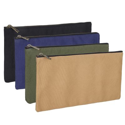 Heavy Duty 16 oz. Canvas Tool Bags with Metal Zippers Multi Purpose Waterproof Smart Storage Pouches Everyday Utility Tool Bags Organizer Best for Handymen Repairmen Woodworker (Multi Color)