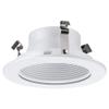 4 Inch Light White Stepped Baffle Trim - for 4" Recessed Can, Fits Halo/Juno Remodel Housing, Four Bros Lighting SB4/WHT, 6 Pack (White) view 2