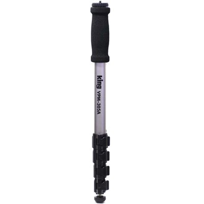 King VPM-305A GM Monopod 5 Tiers, Medium, Aluminum, Leg Diameter 1.2 inches (30 mm), Gun Metallic