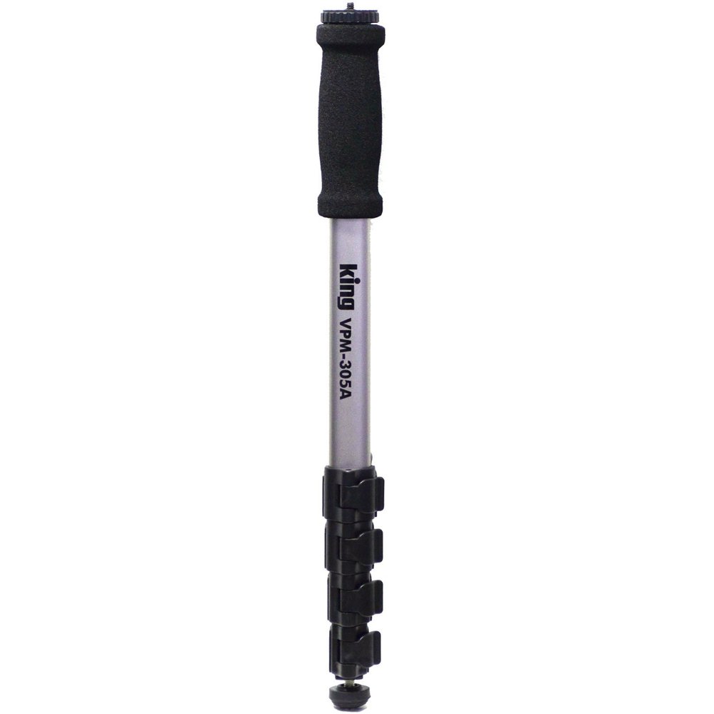 King VPM-305A GM Monopod 5 Tiers, Medium, Aluminum, Leg Diameter 1.2 inches (30 mm), Gun Metallic