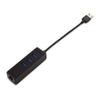 Cable Matters 4-in-1 USB Hub with Ethernet, Support Gigabit Network (USB 3.0 Hub Ethernet) with 10/100/1000Mbps Network, 3X 5Gbps USBA Ports in Black view 2