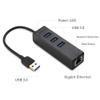 Cable Matters 4-in-1 USB Hub with Ethernet, Support Gigabit Network (USB 3.0 Hub Ethernet) with 10/100/1000Mbps Network, 3X 5Gbps USBA Ports in Black view 3
