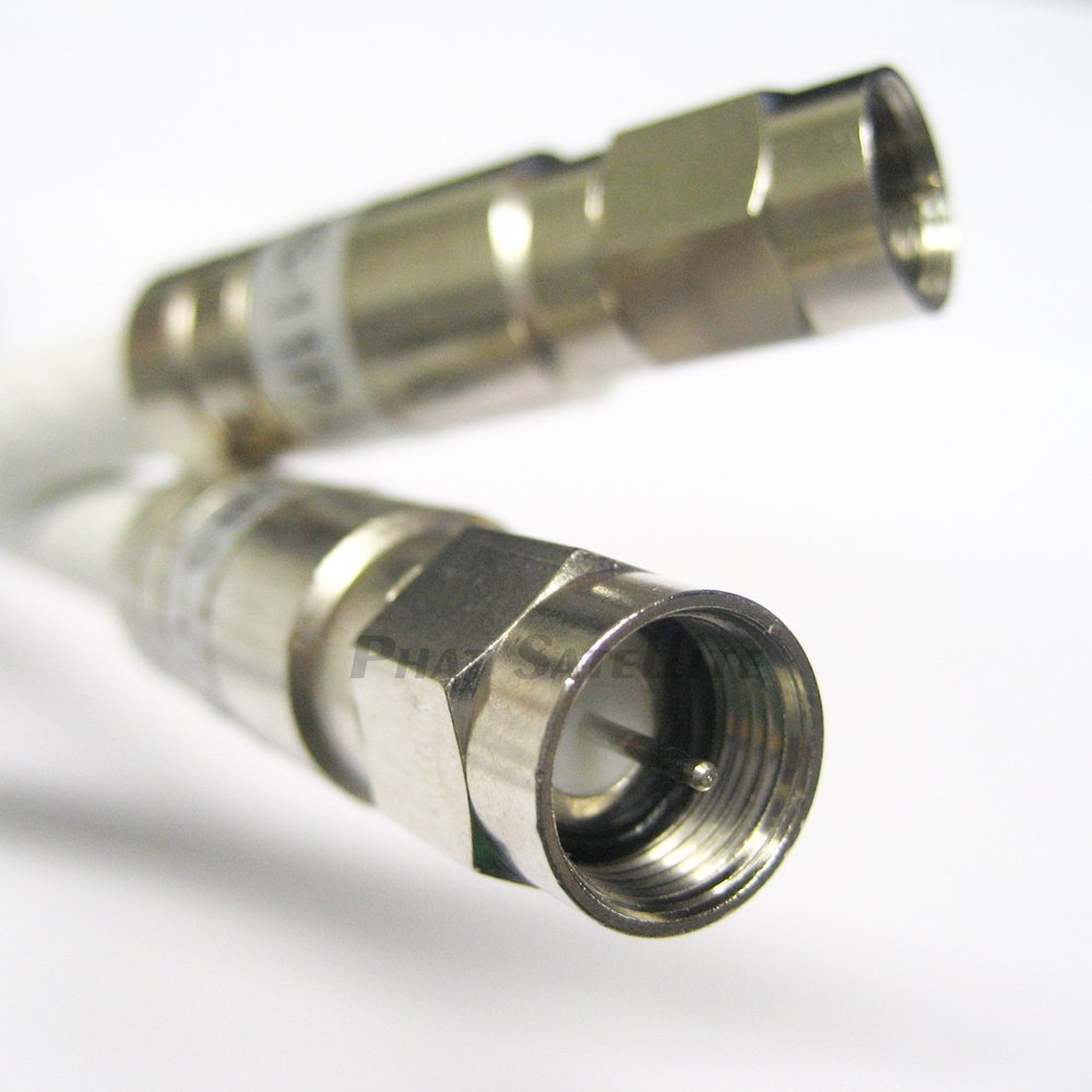 PHAT SATELLITE 75ft Made in USA Plenum RG-11 Coax 3Ghz HD Cable TV Antenna 14AWG 75 Ohm All Brass CONNECTORS CMP UL ETL Anti-Static Commercial FIRE Retardant Cut to Order Assembled in USA INTL