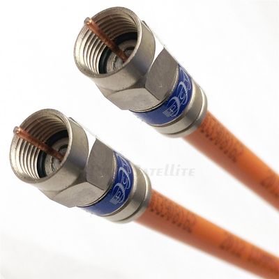 10ft 3Ghz Direct Burial Underground RG6 COAXIAL Cable 18AWG Gel Coated Braid Weather Seal All Brass CONNECTORS UL ETL DIRECTV Digital HD Satellite Cut to Order Assembled in USA