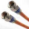 10ft 3Ghz Direct Burial Underground RG6 COAXIAL Cable 18AWG Gel Coated Braid Weather Seal All Brass CONNECTORS UL ETL DIRECTV Digital HD Satellite Cut to Order Assembled in USA view 1