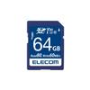 Elecom MF-FS064GU13V3R SDXC Card, Data Recovery Service, Supports Video Speed Class, UHS-I, U3, 80MB, s, 64GB view 1