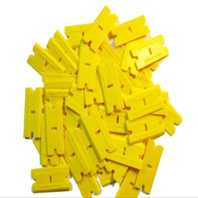 miniscraper 2 Pack (200pcs) Double Edged Plastic Razor Blades with a Thicker and Thinner Edges