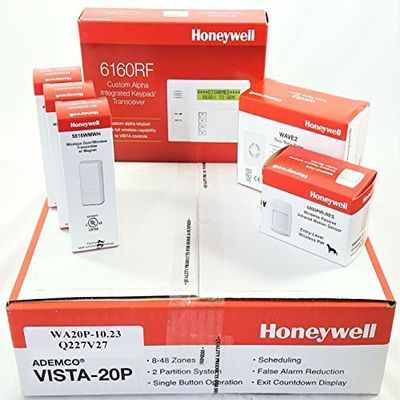 Alarm Liquidators Honeywell Vista 20P Wireless Security Kit with Motion Sensor, Door/Window Contacts, and Two-Tone Siren