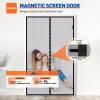 MAGZO Magnetic Screen Door Fits Door Size 72"x80", Hands-Free Mesh Gray view 4