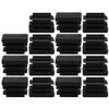 uxcell Plastic Home Rectangle Chair Desk Leg Foot Cover Tube Insert 20mm x 10mm 15pcs Black view 1
