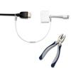 TetherTies Patented Pre-Assembled Adapter Ties - Anti-Theft Cable Locks for Tools, Dongles, Tethers, Computer adapters. Steel Cable, Security Lock, Easy Installation with Free Crimping Tool view 1