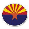 Arizona State Flag Oval - 5" Vinyl Sticker - for Car Laptop I-Pad - Waterproof Decal view 1