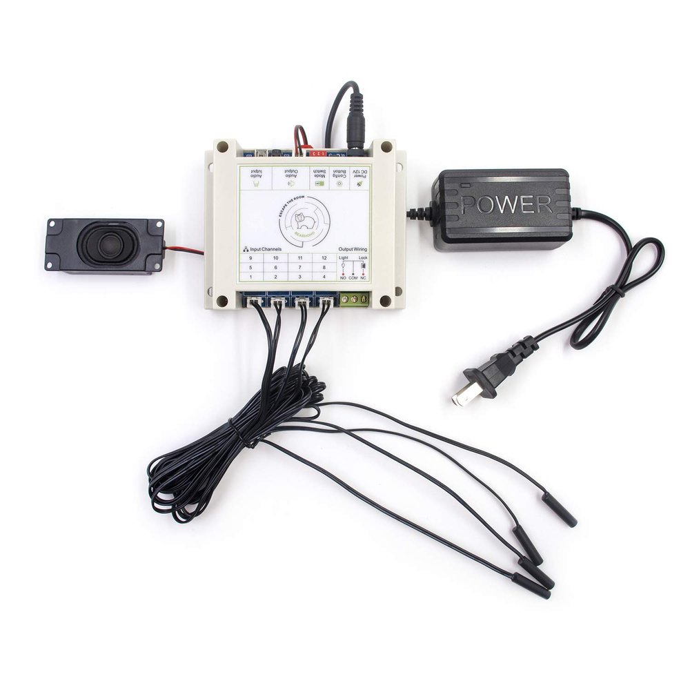 BearHoHo Escape Room Props Put Magnet Sensor in Right Order to Release Lock Control 12 EM Lock for Exit Room Owner