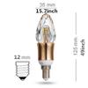 Best to Buy 6-pack Dimmable E12 Pure K9 Crystal WARM WAHITE 5W bulb 40-50W Incandescent Replacement,360 Omni-direction Candelabra ,510 Lumens candle Shape, Gold Crystal Alumium Lamp Body view 2