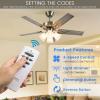 Eogifee Ceiling Fan Remote Control of Replacement for Hampton Bay UC7078T with Light Dimmer, Reverse Direction,3-Speed Control Compatible with CHQ7078T,CHQ8BT7078TCHQ8BT7078,HD6 view 2