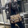 [Upgraded] Vintage Canvas Messenger Bag 13 15.6 17 inches Large Book Laptop Shoulder Bag Women Men New (Beige, Medium) view 2