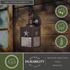 VAXCEL Ranger 13 in. H 1-Light Burnished Bronze Rustic Star Outdoor Wall Sconce Made of Durable Steel, Clear Seeded Glass Shade, LED Compatible, Use for Exterior Porch Patio Front Door or Garage view 3