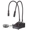 AmScope Powerful LED Dual Goose-Neck and Ring Light Illuminator view 1