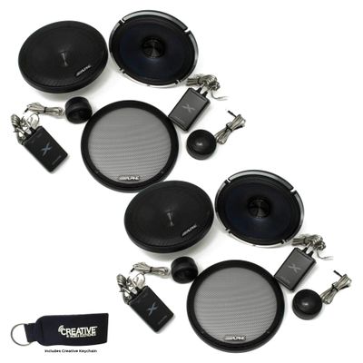 Alpine X-S65C Bundle - Two pairs of X-Series 6.5 Inch Component 2-Way Speakers