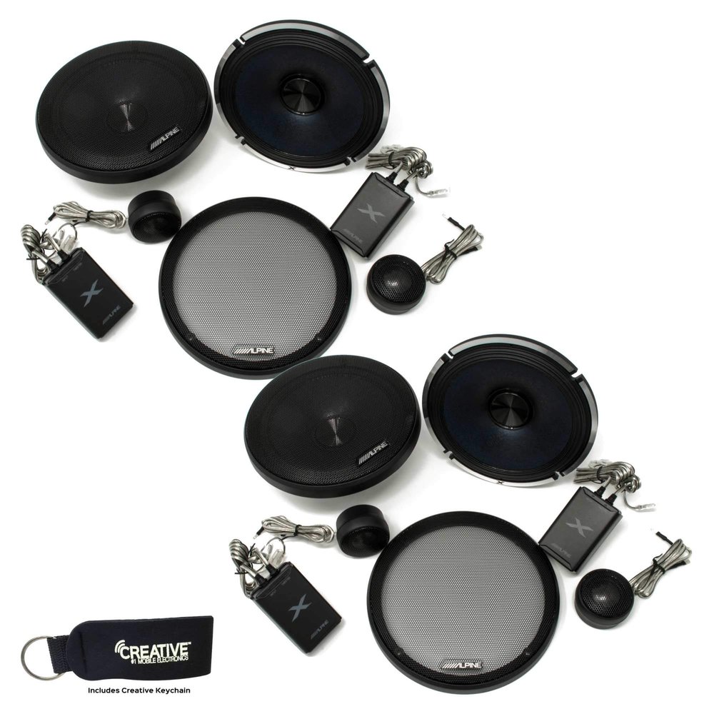 Alpine X-S65C Bundle - Two pairs of X-Series 6.5 Inch Component 2-Way Speakers