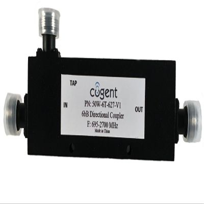 Cogents 6dB coupler with N type female 50 Ohm connectors supporting 695-2700 MHz