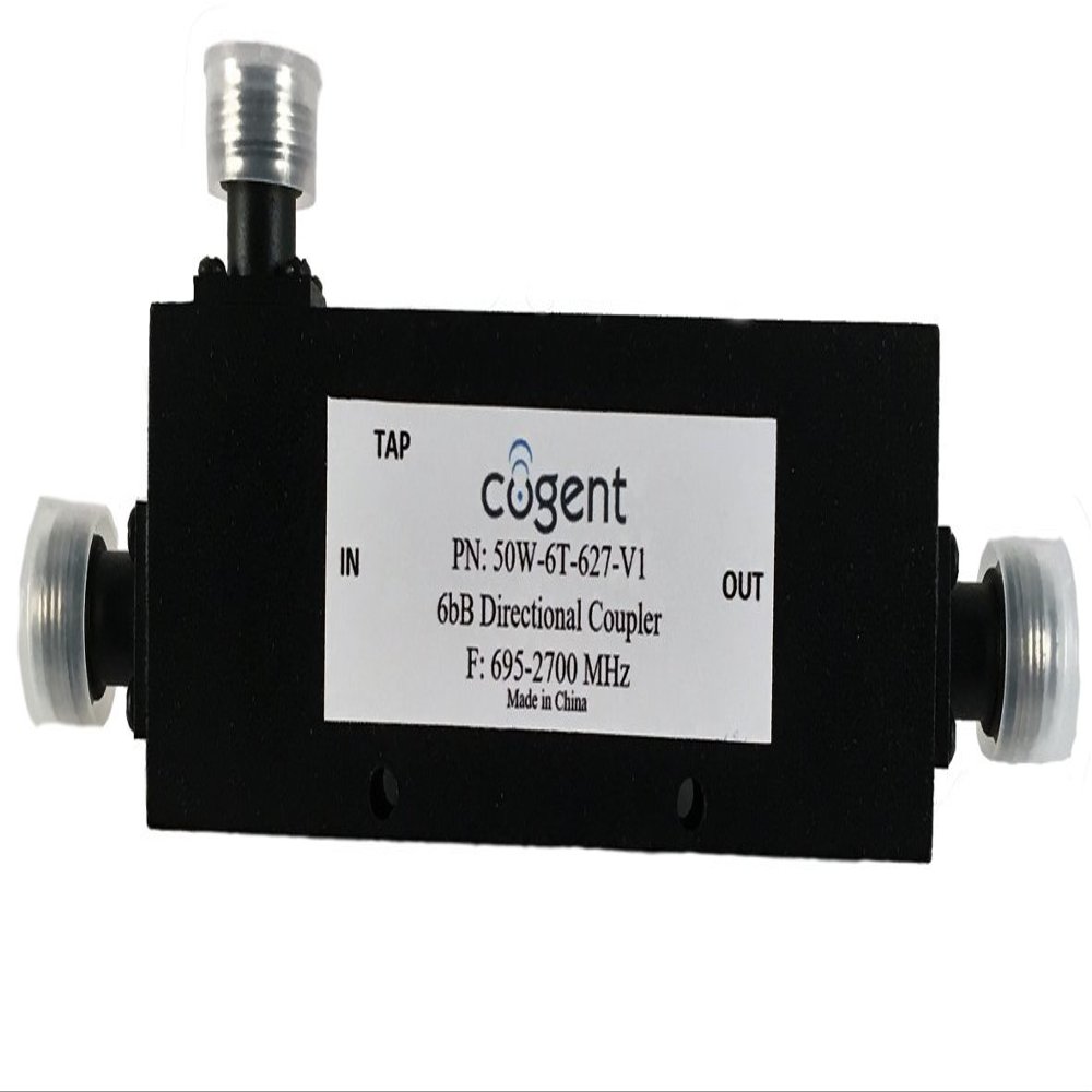 Cogents 6dB coupler with N type female 50 Ohm connectors supporting 695-2700 MHz