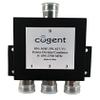 Cogents 3-way power splitter with N type female 50 Ohm connectors supporting 695-2700 MHz view 1