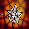 BLMM Clear Glass Star Flush Mount Moravian 8'' Star Ceiling Light Shade with E26 Bulb Close to Ceiling Light Fixtures for Indoor Restaurant Cafe Loft Bar Living Study Room Corridor Aisle (20cm) view 4