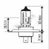 LUNEX H4 472 BLUE WHITE Headlight Halogen Bulbs 12V 60/55W P43t + 25% whiter light 3700K duobox (2 units) view 3