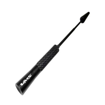 VMS RACING Retractable Black Machined CNC Aluminum and Black Real Carbon Fiber 4.5" to 8" inch Antenna Compatible with Nissan 350Z Fairlady Z 240SX 180SX