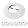 PROCURU [6-Pack] 6" Open Metal Ring Trim for Recessed Can Lights - for BR30, PAR30, LED, Incandescent, CFL, Halogen (White (6-Pack)) view 1