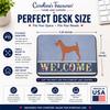 Caroline's Treasures BB8276MP Irish Terrier Welcome Mouse Pad, Hot Pad or Trivet, Blue for Home Office Gaming Working Computers Laptop Mouse Mat,Washable Large Mousepad view 2