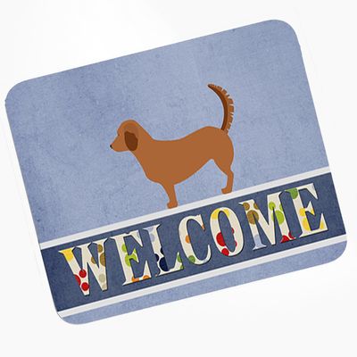 Caroline's Treasures BB8270MP Alpine Dachsbrake Welcome Mouse Pad, Hot Pad or Trivet, Blue for Home Office Gaming Working Computers Laptop Mouse Mat,Washable Large Mousepad