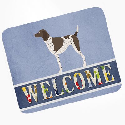 Caroline's Treasures BB8283MP German Shorthaired Pointer Welcome Mouse Pad, Hot Pad or Trivet, Blue for Home Office Gaming Working Computers Laptop Mouse Mat,Washable Large Mousepad