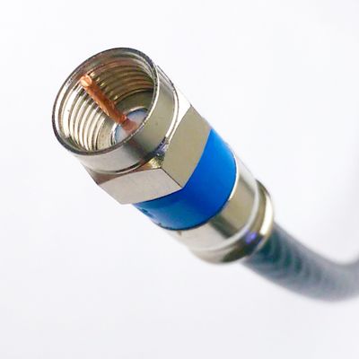 PHAT SATELLITE INTL 30ft Solid Copper Coaxial RG6 3GHz UV Jacket Indoor Outdoor Satellite Antenna Cable 18AWG 75 Ohm Anti-Corrosion Nickel Compression Connectors Assembled in USA